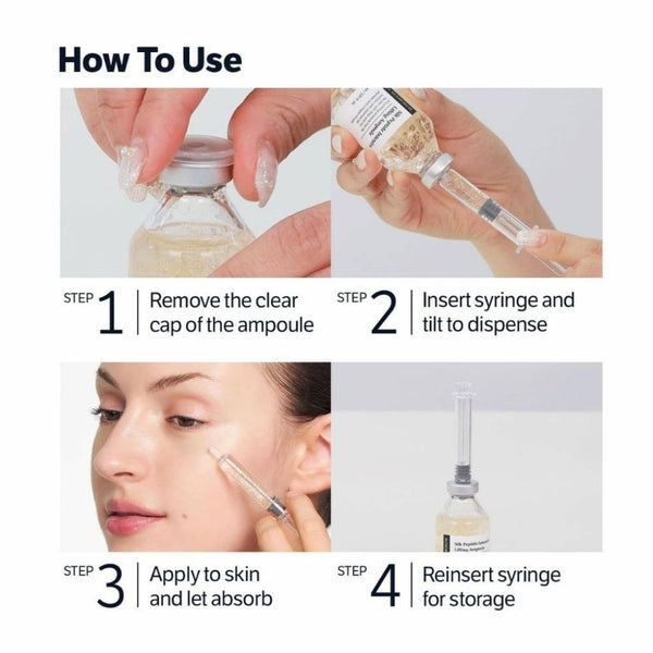 Come applicare Sungboon Editor Silk Peptide Intensive Lifting Ampoule 35ml durante la routine skincare per favorire idratazione ed effetto lifting.