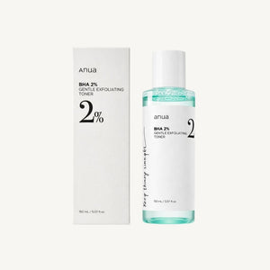Tonico viso Anua BHA 2 Gentle Exfoliating Toner con confezione originale