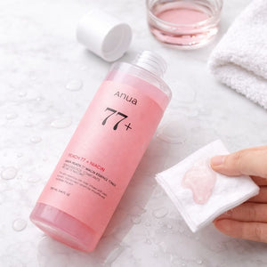 Texture tonico viso coreano Anua Peach 77% Niacin Essence Toner per idratazione e luminosità