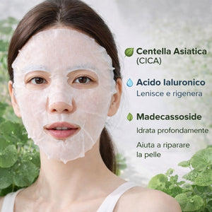 Ingredienti VT Cosmetics Cica Daily Soothing Mask 30pcs, con estratto di Cica per effetto calmante e rigenerante